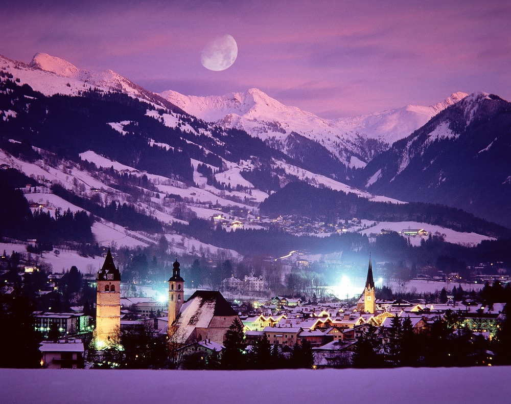 mondain ski-oord Kitzbühel Oostenrijk