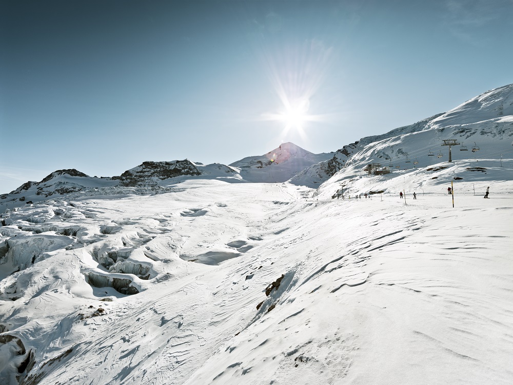 Skigebied Saas-Fee in Zwitserland
