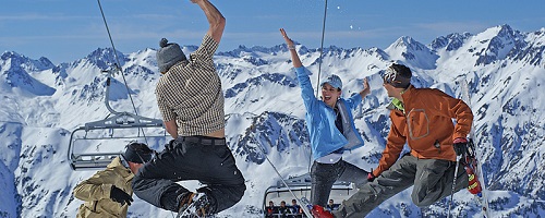 skigebied ischgl in Oostenrijk