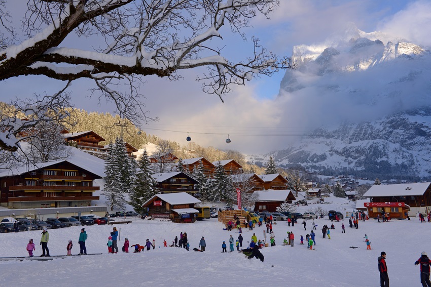 skidorp grindelwald jungfrau region zwitserland