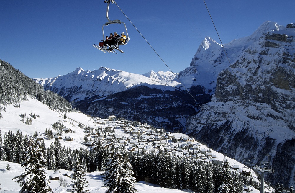 Mürren skiresort zwitserland