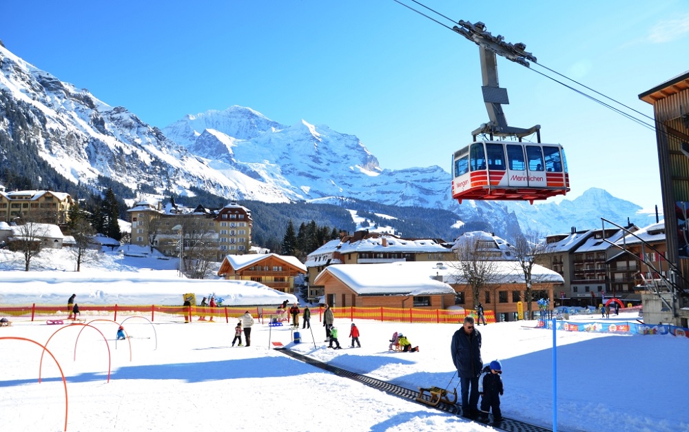 skiresort wengen jungfrau region zwitserland