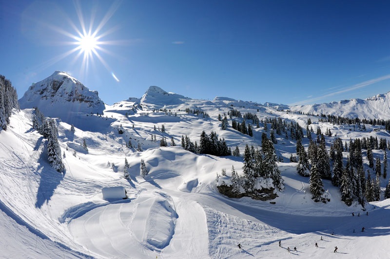 skipistes in Châtel skigebied les portes du soleil