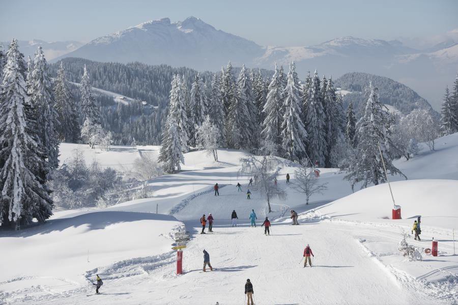 skidorp Les Gets voor beginners en families
