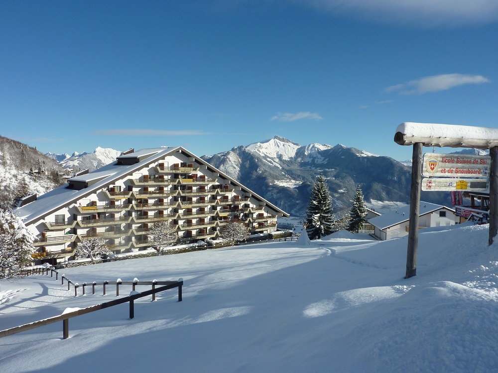 torgon skidorp aan de voet van de mont blanc