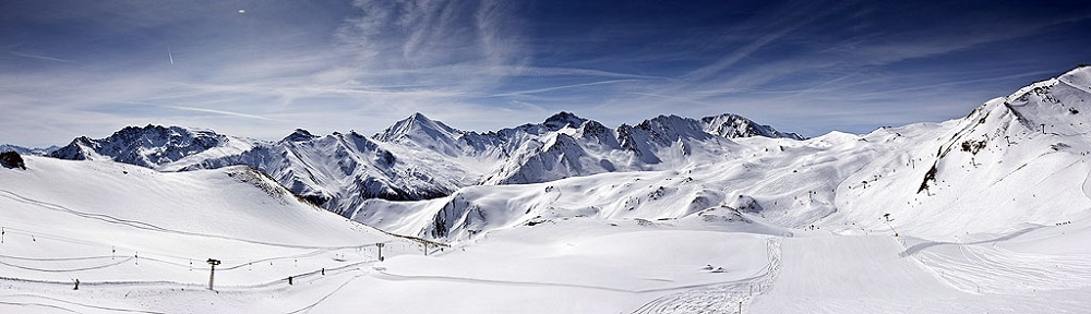 skidorp Samnaun voor een skivakantie in Silvretta arena Oostenrijk